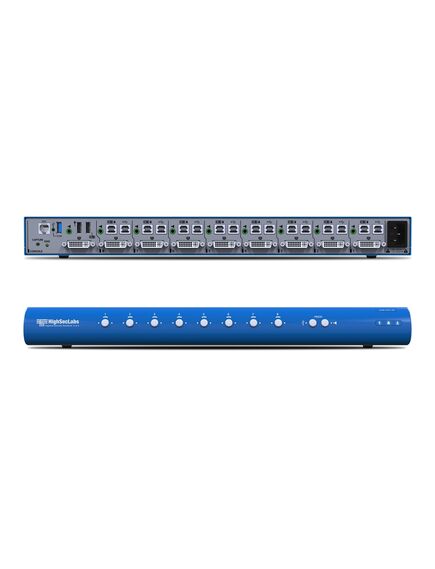 SK81DU-M SH KVM Switch, 8 Port, 2xDVI-I (Single-Link/Dual-Link) Connectors, 2xDisplay Port 1.2 Connectors2xUSB-B Connectors for Keyboard and Mouse, 2x3.5mm Mini Jacks for Unbalanced Stereo Audio, 2x3.5mm Mini Jacks for Microphone