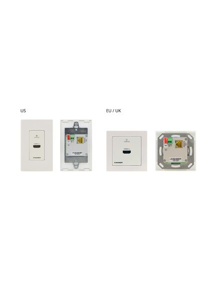 WP-871XR/US(W/B) 4K HDR HDMI Wall-Plate PoC Transmitter over Long-Reach DGKat 2.0, Version: US-D