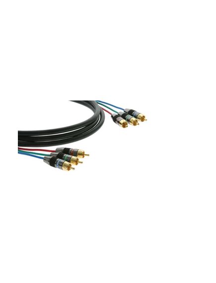 C-R3VM/R3VM-50 3 RCA Component Video Mini High-Resolution Cable, 15.2m, Black, Length: 15.2