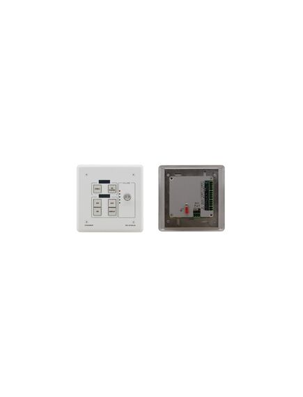 RC-63DLN(W) 6-Button Room Controller with Digital Volume Control & LCD Group Labels, White, Colour: White