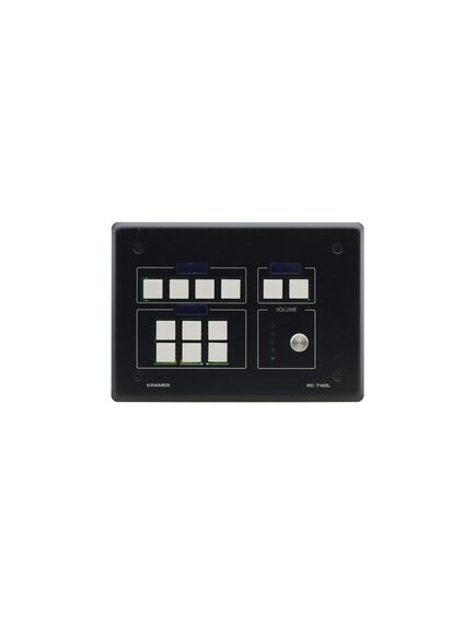 RC-74DL(B) 12-Button Master Room Controller with Digital Volume Knob, Black, Colour: Black