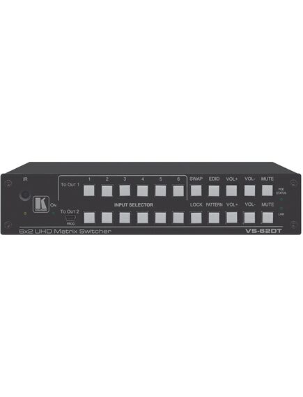 VS-62DT 6x2 4K60 4:2:0 HDMI/HDBaseT Long-Reach PoE Matrix Switcher, 2 image