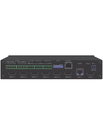 VS-62DT 6x2 4K60 4:2:0 HDMI/HDBaseT Long-Reach PoE Matrix Switcher, 3 image