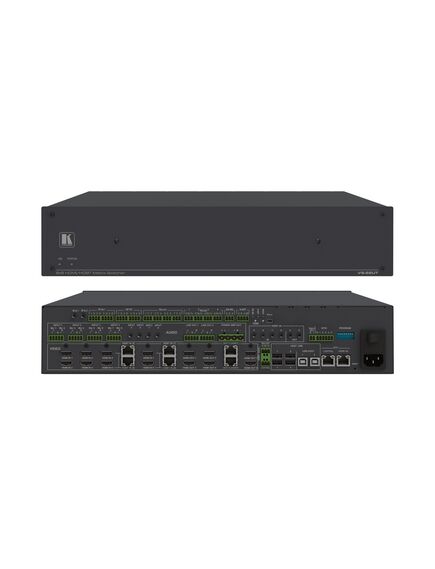 VS-88UT/110V All–in–One Presentation System with 8x8 4K60 4:2:0 HDMI/HDBaseT 2.0 Matrix Switching, Master Room Controller, PoE & Power Amplifier, 110V, Version: 110V