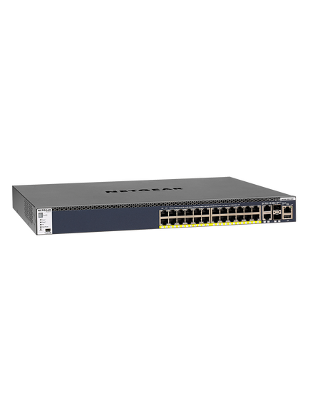 M4300-28G-PoE+(1000W-PSU)/US/EMEA NETGEAR Managed Switch, 577 W, Version: US/EMEA Version