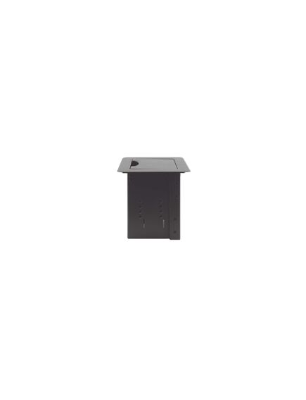 TBUS-5XL(B) Table Top Enclosure, Black Sand Blasted Anodized Aluminium, Manually Retracting Lid, Colour: Black, 3 image