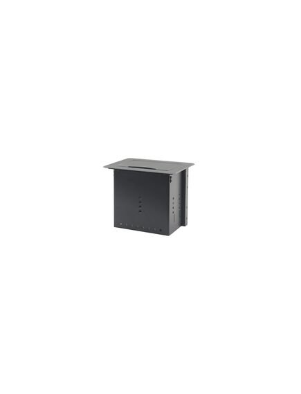 TBUS-5XL(B) Table Top Enclosure, Black Sand Blasted Anodized Aluminium, Manually Retracting Lid, Colour: Black, 2 image