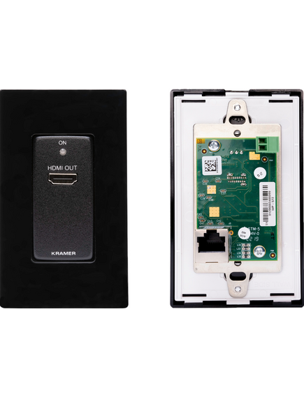 WP-572/US(B) Wall Plate Receiver, 1xHDMI, 8 x 8 x 2.9cm, US, Black, Colour: Black, Version: US